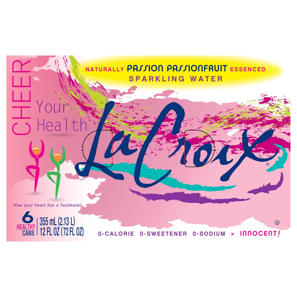 slide 1 of 7, La Croix Passion Fruit Sparkling Water 6 - 12 fl oz Cans, 6 ct