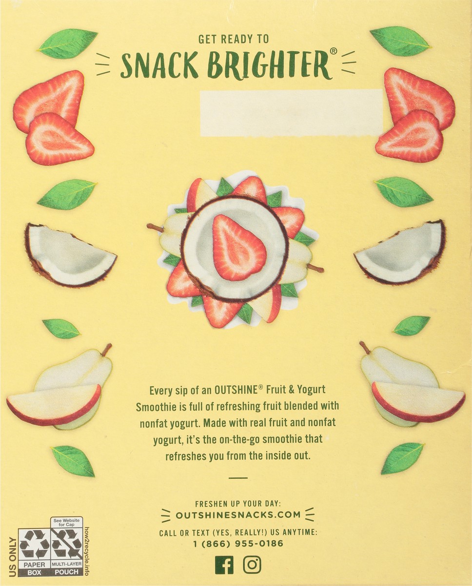 slide 9 of 9, Outshine Fruit & Yogurt Smoothie Strawberry Coconut, 4-Pack of 3.5oz Fruit & Yogurt Pouches, 4 ct