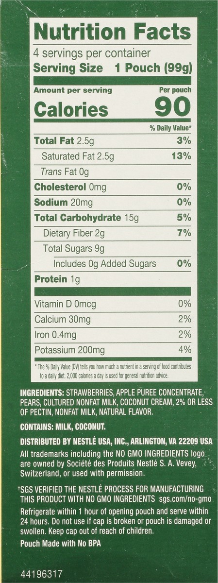 slide 2 of 9, Outshine Fruit & Yogurt Smoothie Strawberry Coconut, 4-Pack of 3.5oz Fruit & Yogurt Pouches, 4 ct