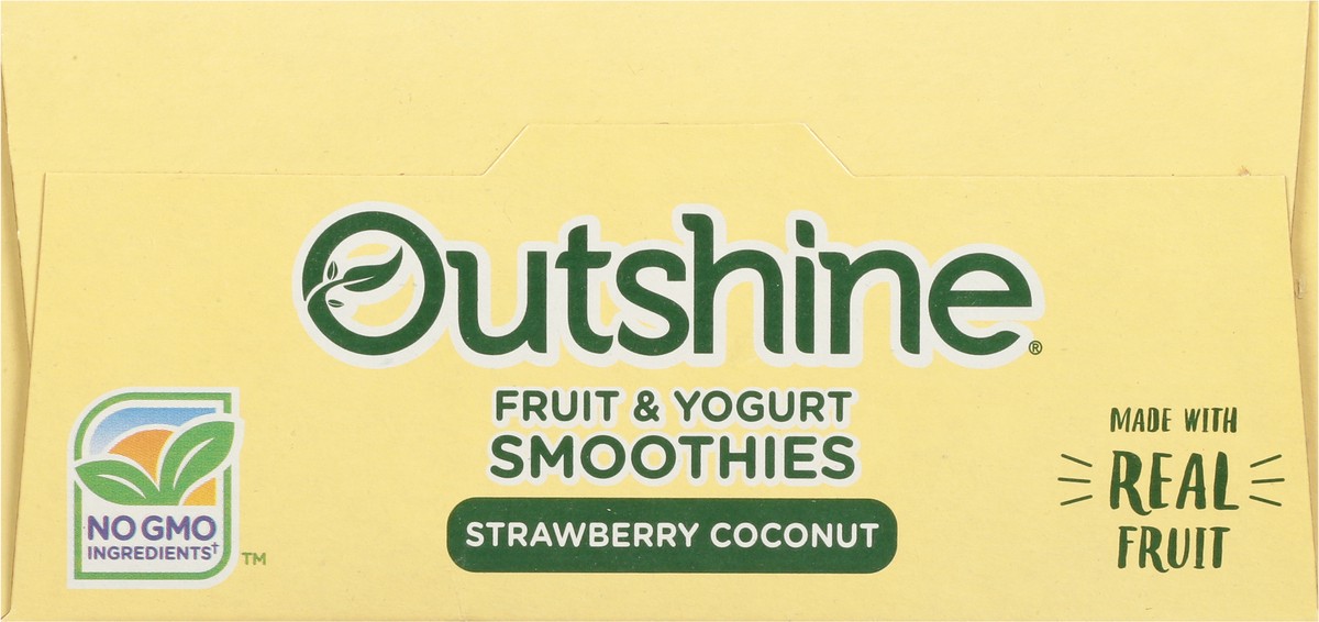slide 6 of 9, Outshine Fruit & Yogurt Smoothie Strawberry Coconut, 4-Pack of 3.5oz Fruit & Yogurt Pouches, 4 ct