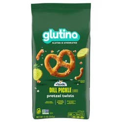 Glutino Vlasic Gluten Free Dill Pickle Pretzel Twists, Gluten Free Snacks, 14.1 oz.