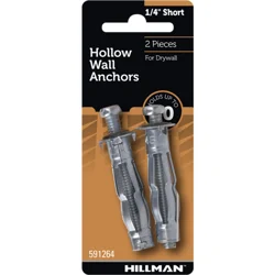 Hillman Small Hollow Wall Anchor 1/4"