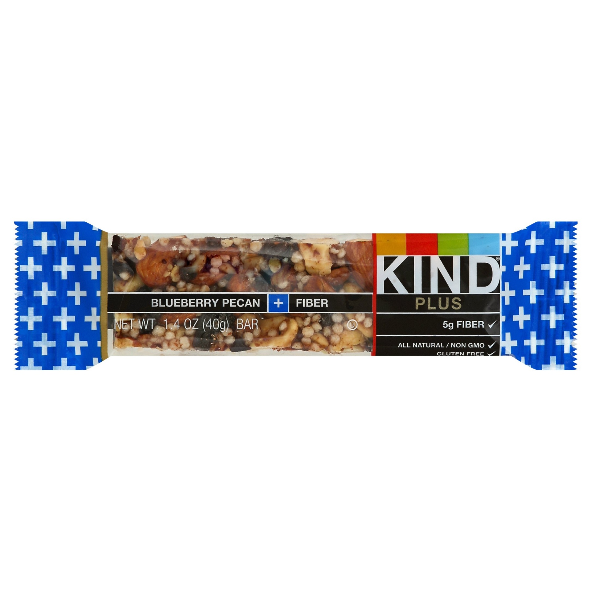 slide 1 of 5, KIND Bar, Blueberry Pecan + Fiber, 1.4 oz