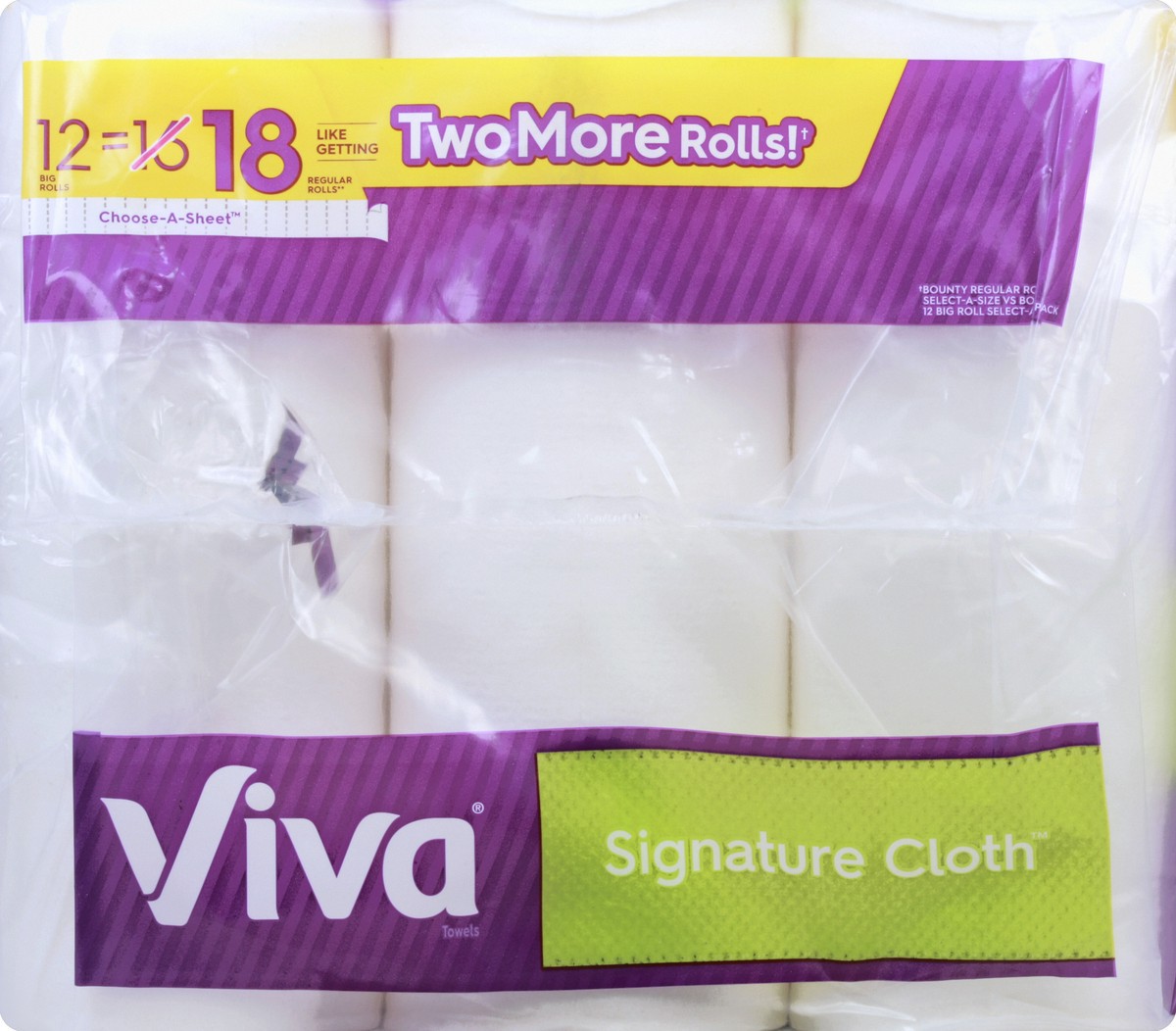 slide 3 of 4, Viva Signature Cloth Choose-A-Sheet Paper Towels, White Big Rolls, 12 ct