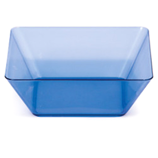 slide 1 of 1, TrendWare Translucent Blue Square Bowl, 4 ct