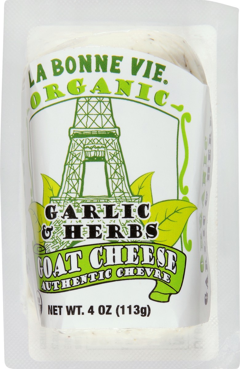 slide 4 of 11, La Bonne Vie Goat Cheese, Organic, Garlic & Herbs, 4 oz