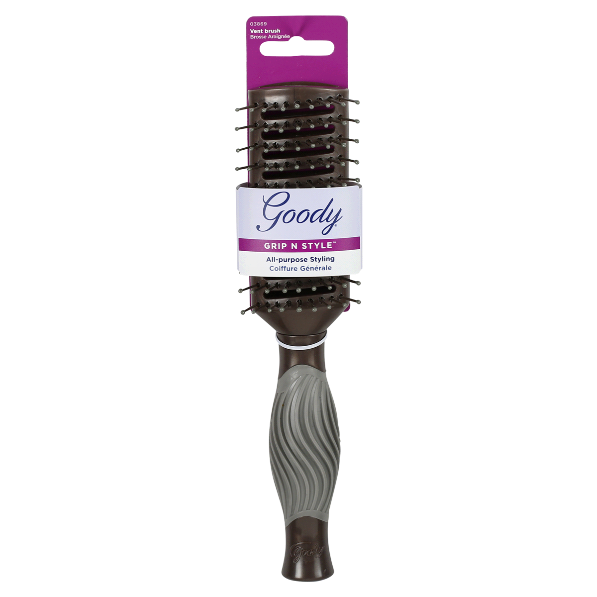 slide 1 of 1, Goody Brush Grip N Style All Purpose Styling Oval - Each, 1 ct