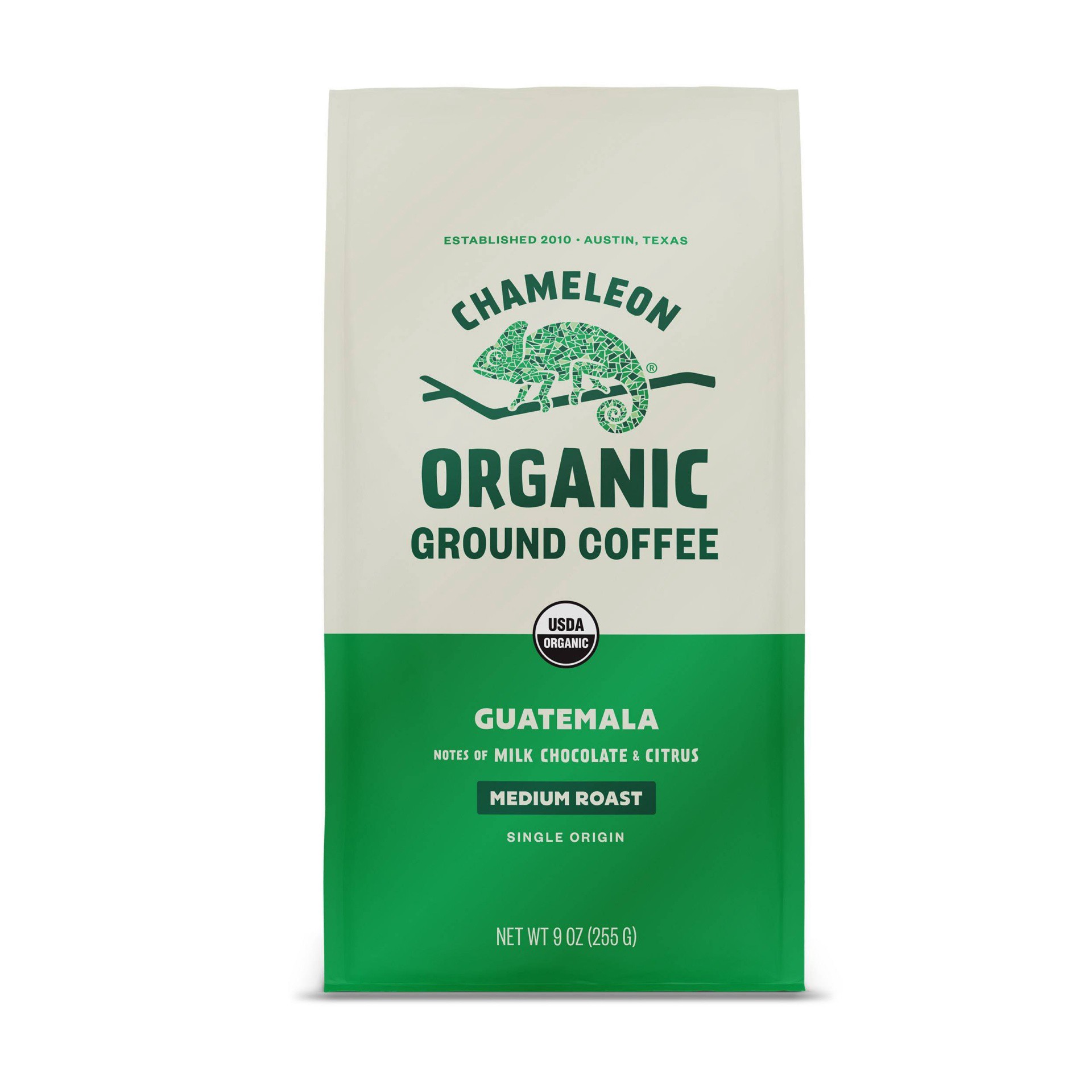 slide 1 of 6, Chameleon Cold-Brew Chameleon Organic Ground Coffee, Medium Roast Guatemala, 100% Arabica- 9 oz, 1 ct