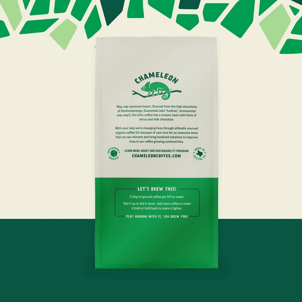 slide 3 of 6, Chameleon Cold-Brew Chameleon Organic Ground Coffee, Medium Roast Guatemala, 100% Arabica- 9 oz, 1 ct