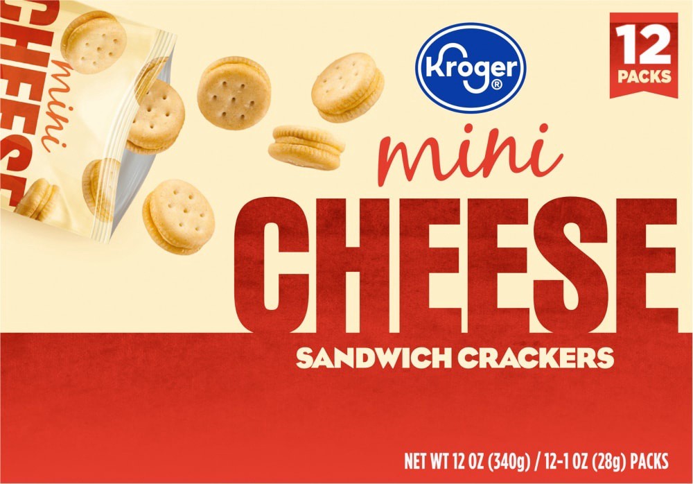 slide 5 of 5, Kroger Mini Cheese Sandwhich Crackers, 12 ct; 1 oz