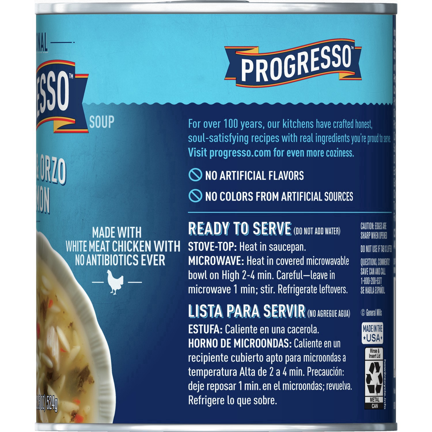 slide 12 of 81, Progresso Traditional, Chicken & Orzo with Lemon Canned Soup, 18.5 oz., 18.5 oz