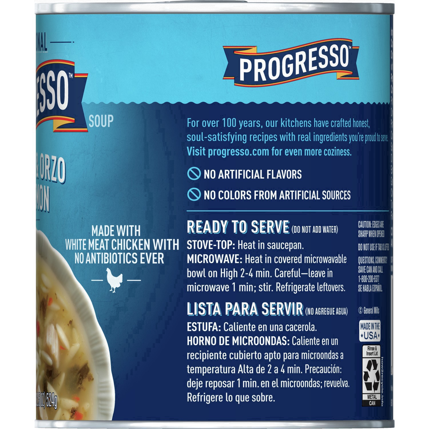 slide 32 of 81, Progresso Traditional, Chicken & Orzo with Lemon Canned Soup, 18.5 oz., 18.5 oz