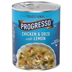 Progresso Traditional, Chicken & Orzo with Lemon Canned Soup, 18.5 oz.