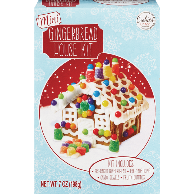 slide 1 of 1, Cookies United, Mini Gingerbread House Kit, 7 Oz, 1 ct
