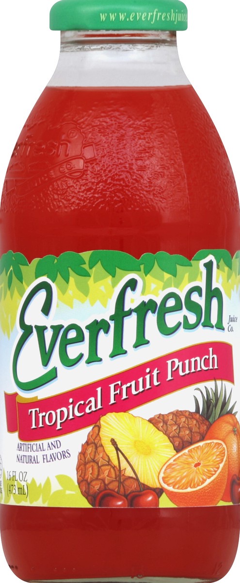 slide 3 of 4, Everfresh Tropical Fruit Punch Glass Bottle - 16 fl oz, 16 fl oz