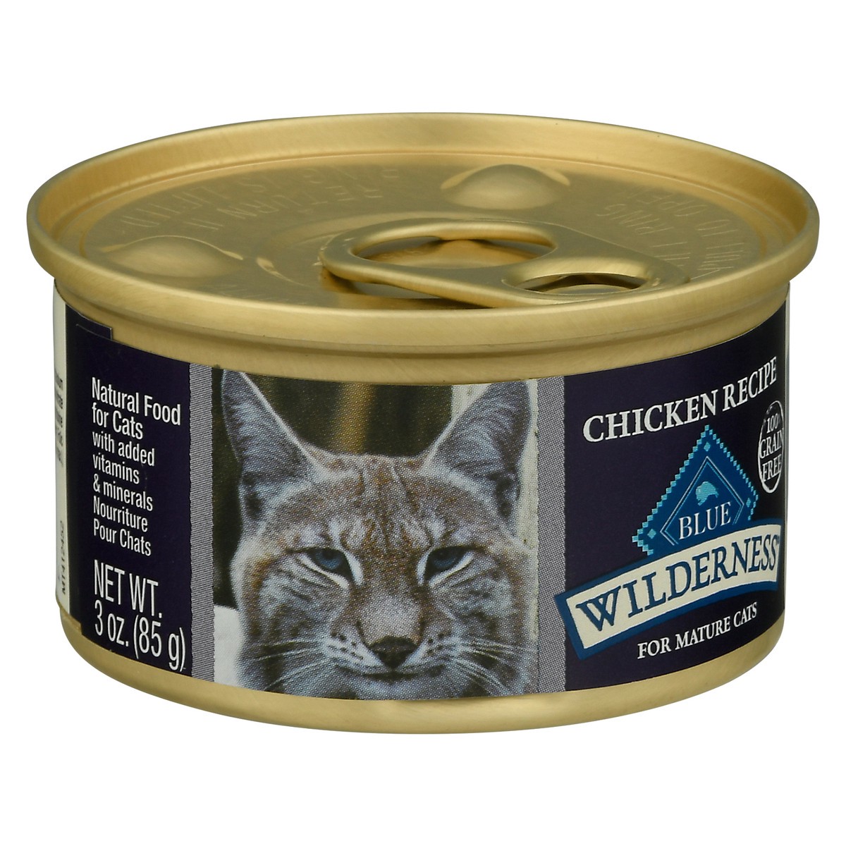 slide 4 of 9, Blue Buffalo Blue Wilderness 100% Grain Free for Mature Cats Chicken Recipe 3 oz, 3 oz