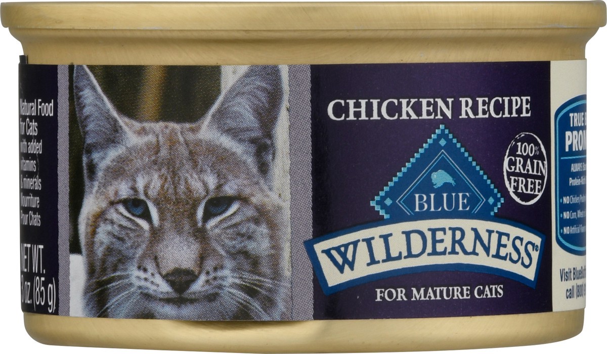 slide 3 of 9, Blue Buffalo Blue Wilderness 100% Grain Free for Mature Cats Chicken Recipe 3 oz, 3 oz