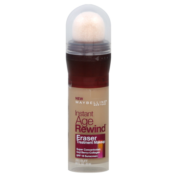 slide 1 of 1, Maybelline Instant Age Rewind Eraser Treatment Makeup Buff 260, 0.68 oz