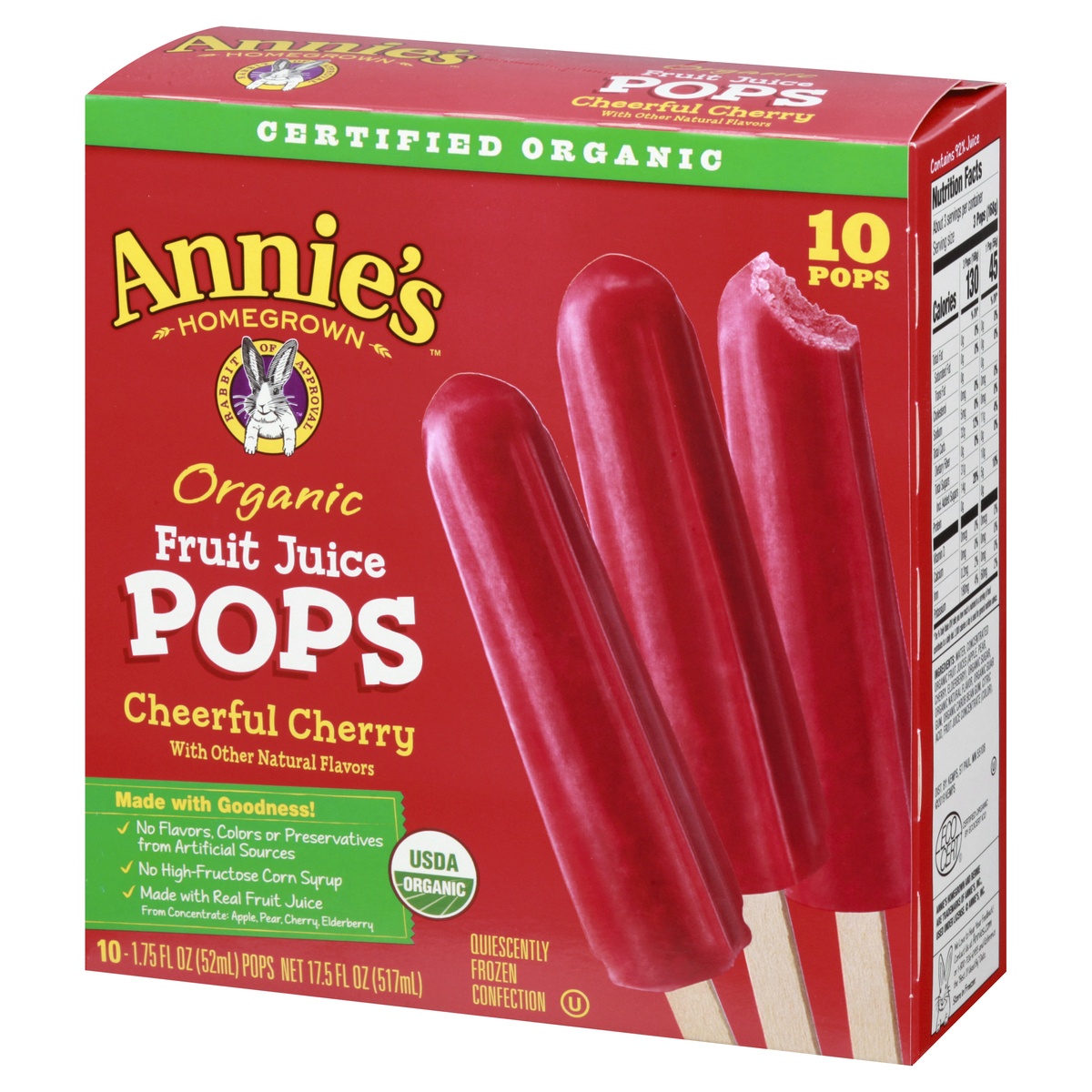 slide 3 of 10, Annie's Organic Cheerful Cherry Fruit Juice Pops, 10 ct