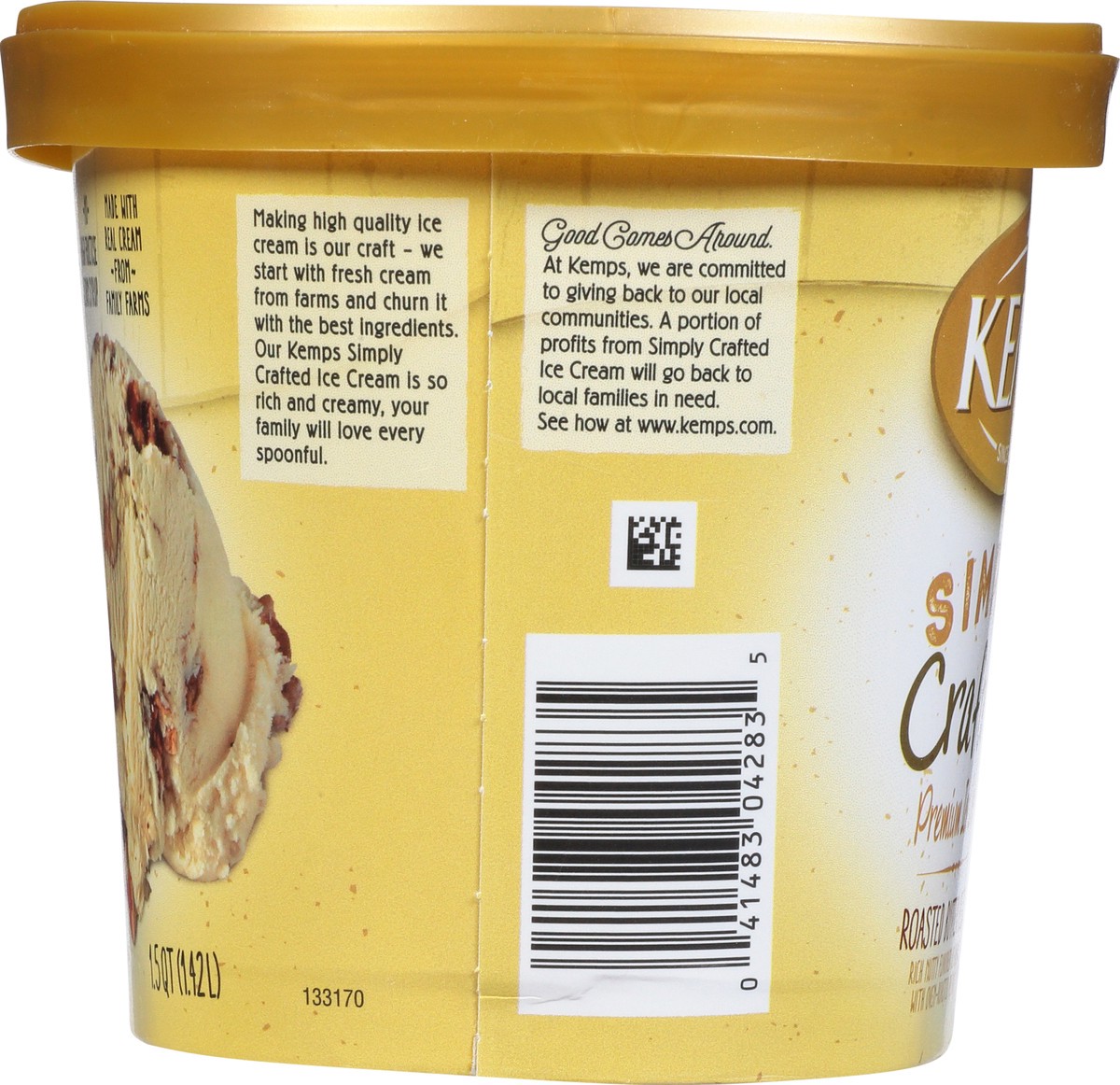 slide 12 of 13, Kemps Simply Crafted Roasted Butter Pecan Premium Ice Cream, 1.5 qt