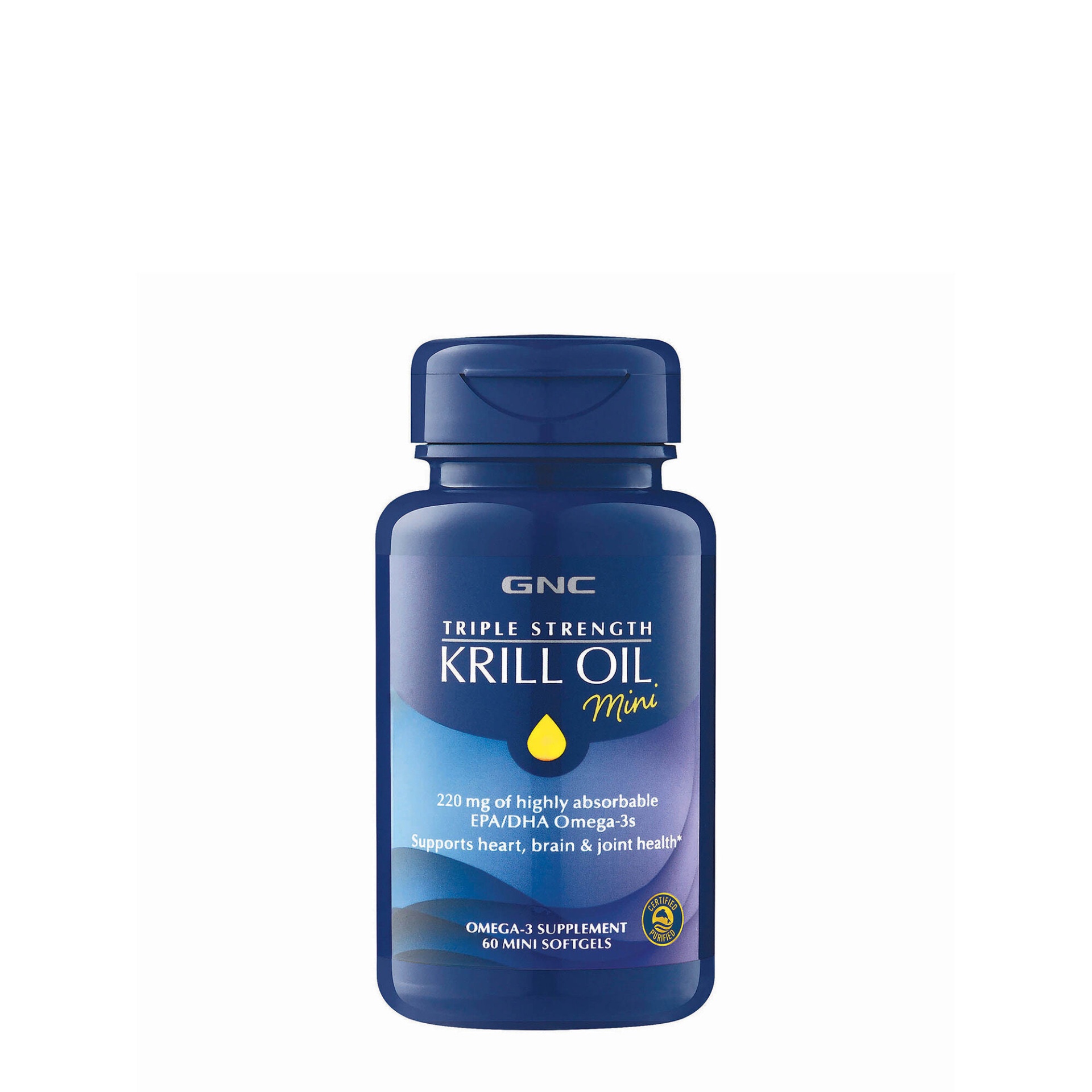 slide 1 of 1, GNC Triple Strength Krill Oil Mini, 60 ct