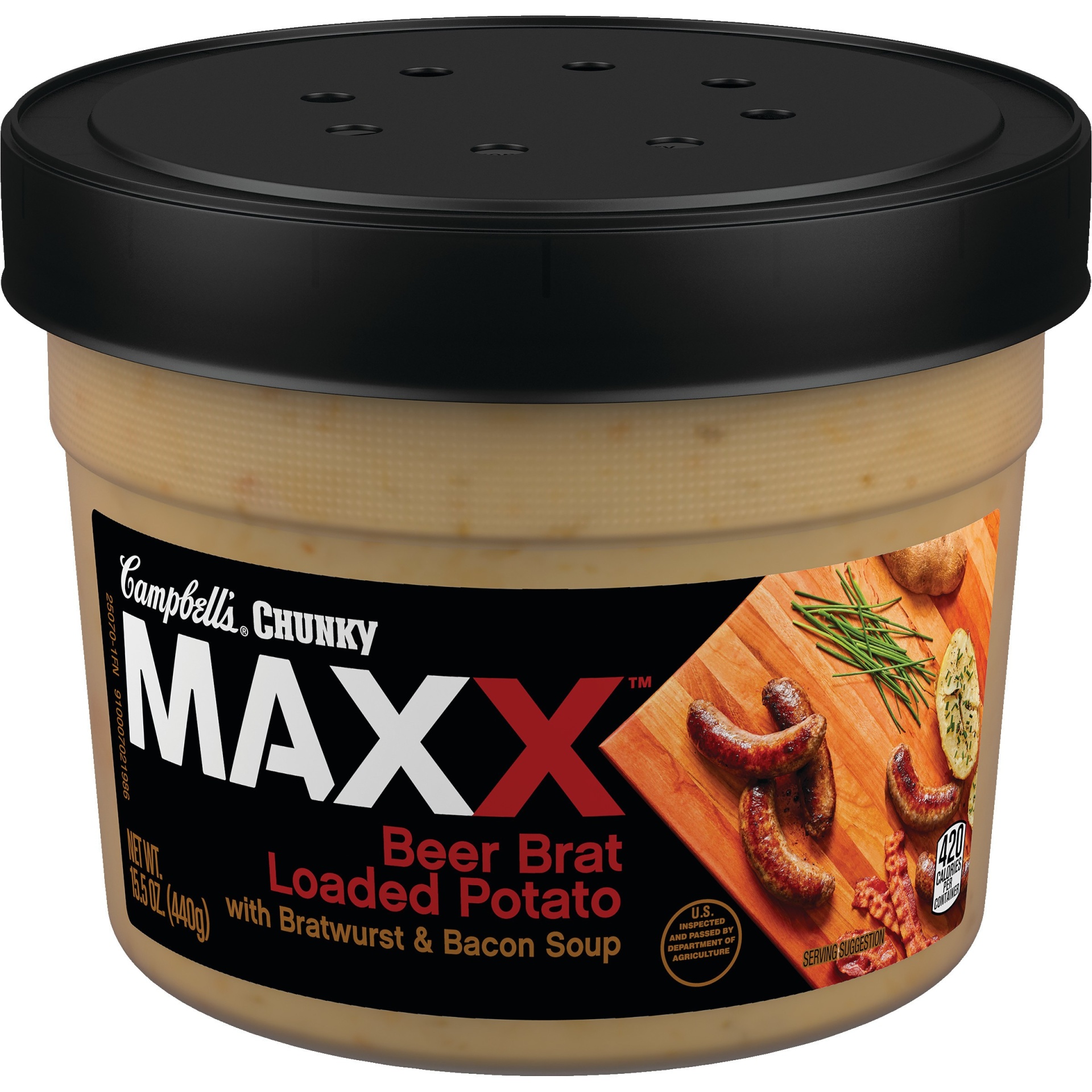 slide 1 of 1, Campbell's Chunky Maxx Beer Brat Loaded Potato Soup, 15.5 oz