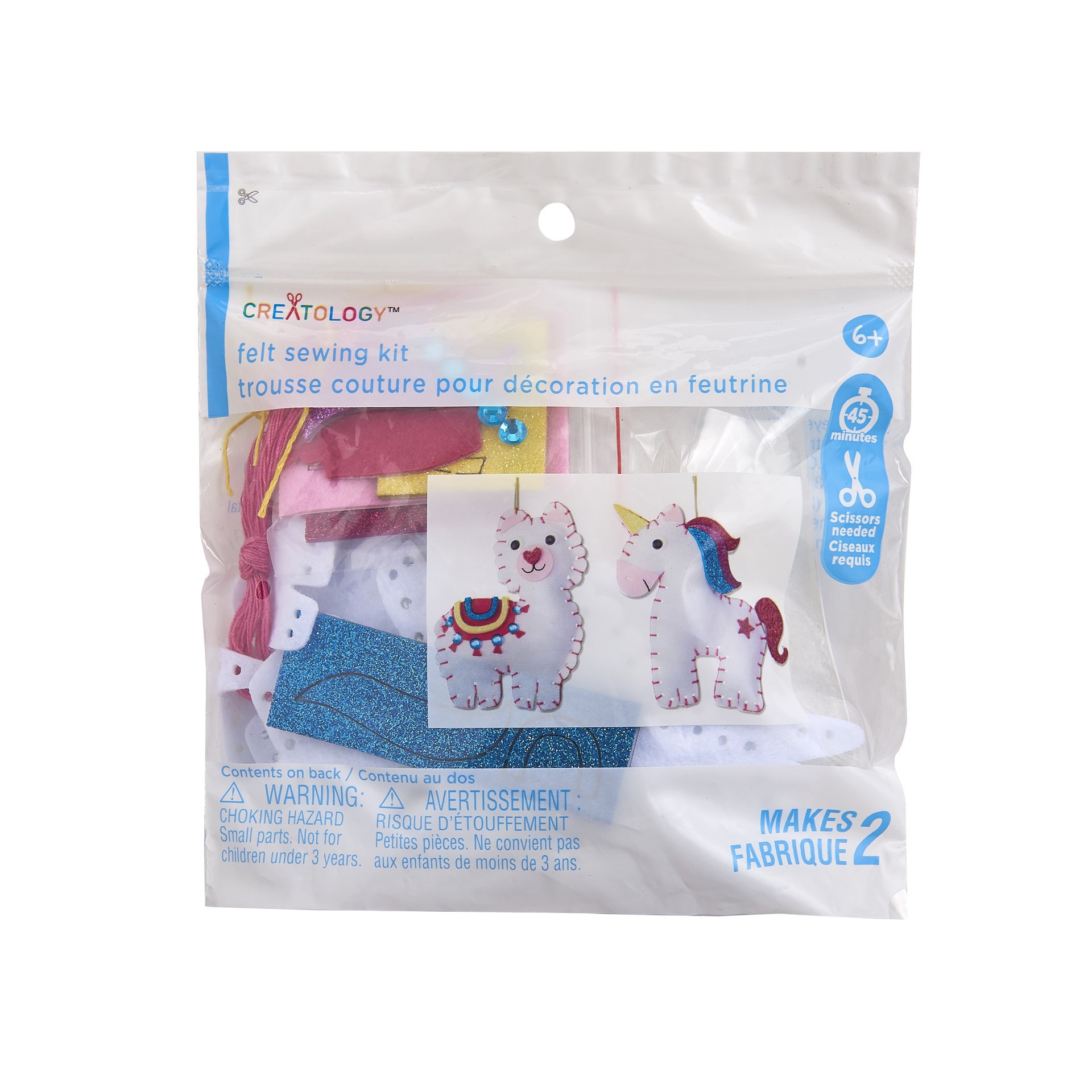 slide 4 of 5, Unicorn & Llama Felt Sewing Kit By Creatology, 1 ct