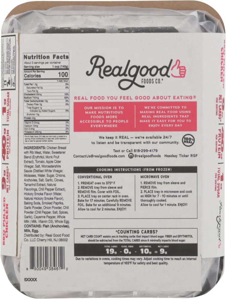 slide 2 of 2, The Real Good Food Company Bbq Pulled Chicken Prepped Meal, 12.5 oz