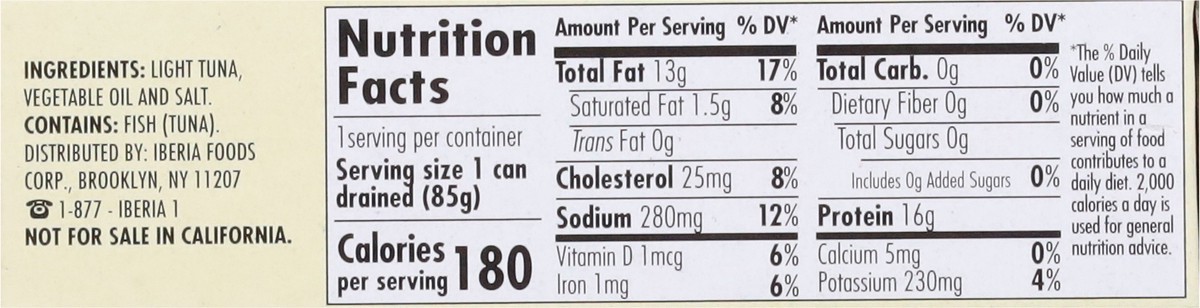 slide 7 of 13, Iberia Light Tuna in Vegetable Oil, 4.2 oz