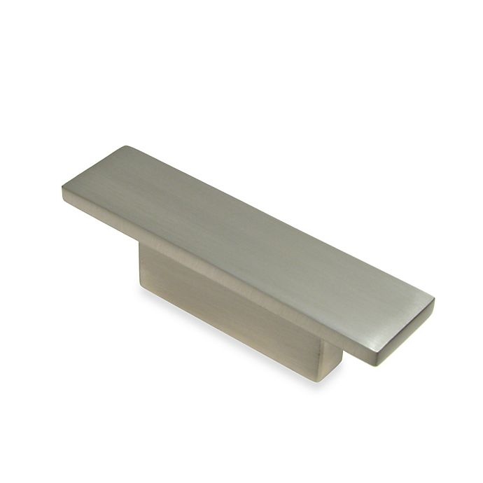 slide 1 of 1, Richelieu Long Modern Rectangular Knob - Brushed Nickel, 1 ct