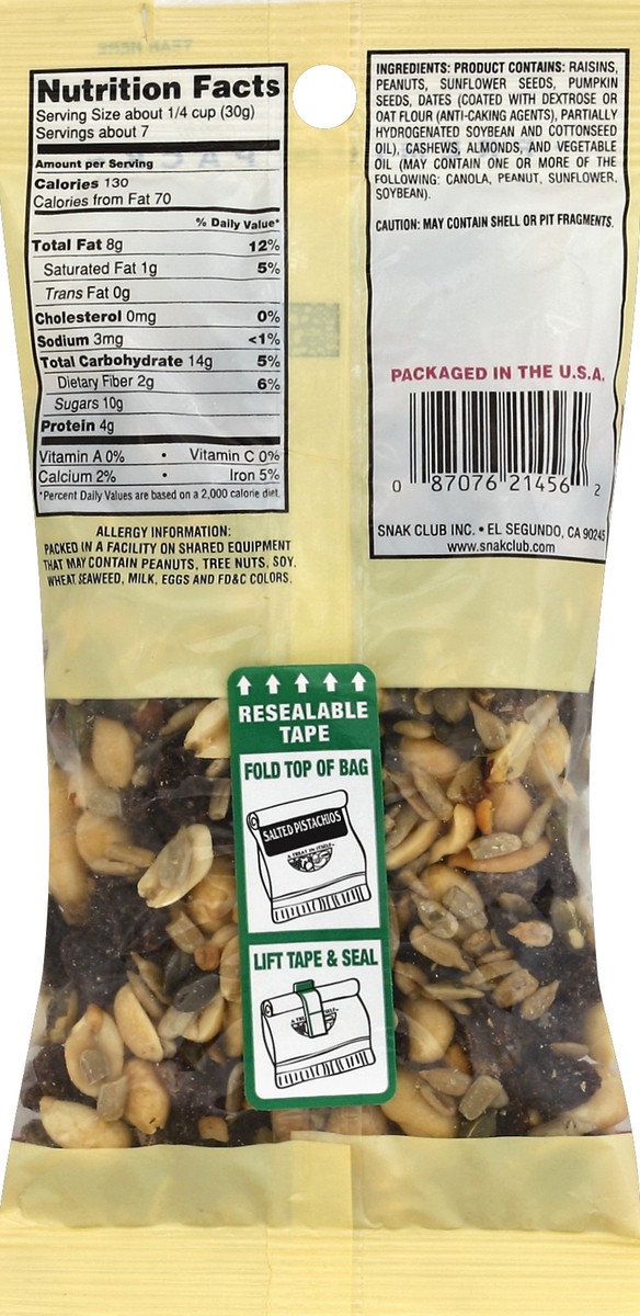 slide 6 of 6, Snak Club Trail Mix, Fancy, 7.5 oz