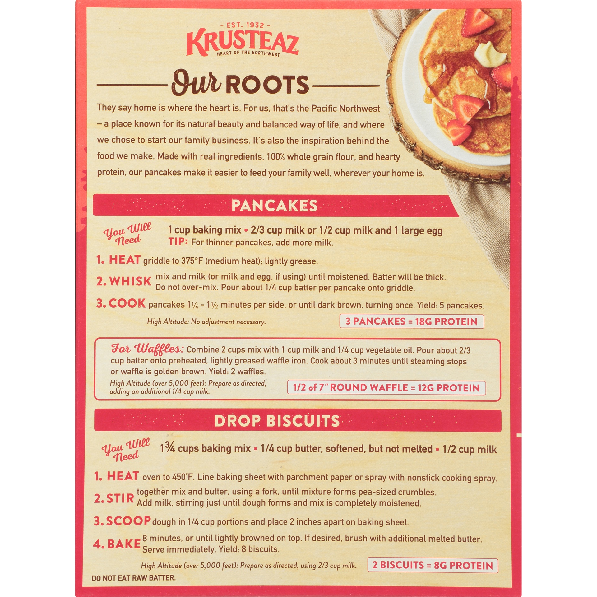 slide 6 of 8, Krusteaz Protein Pancake & Baking Mix, 22 oz