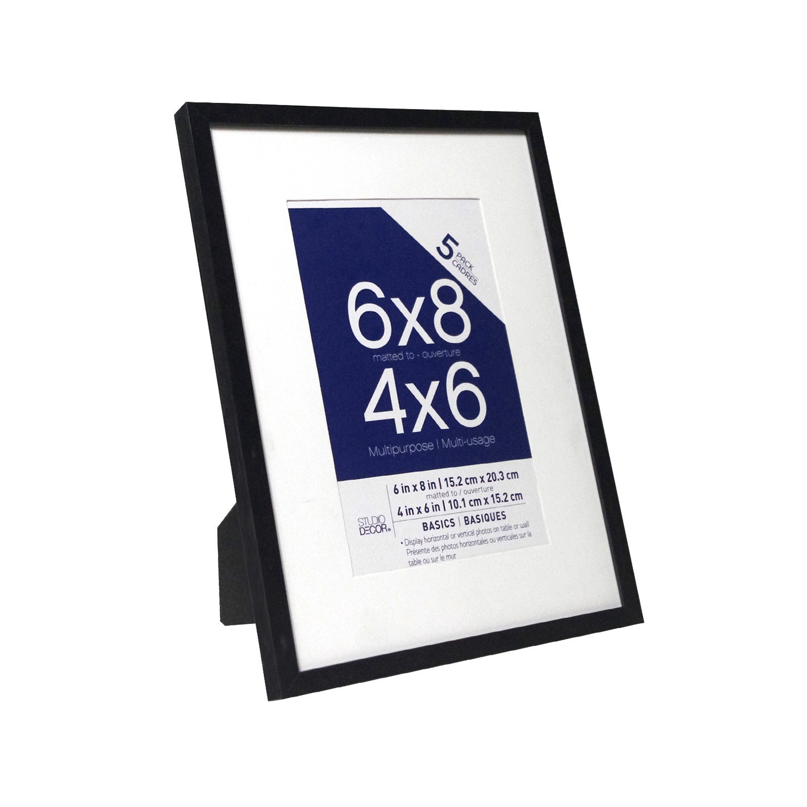 slide 4 of 4, 5 Pack 4" X 6" Basics Multipurpose Tabletop Frames By Studio Decor, 4 in x 6 in