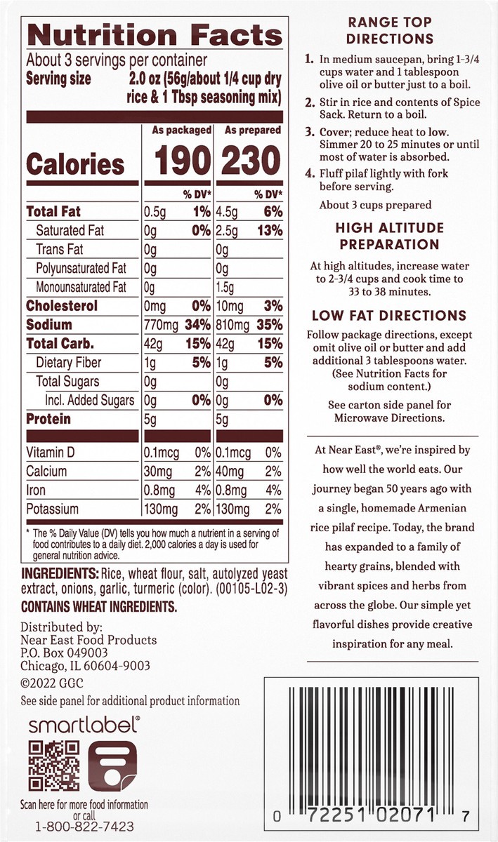 slide 3 of 6, Near East Rice Pilaf Mix Original 6 Oz 3 Count, 3 ct