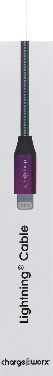 slide 9 of 11, Chargeworx Iridescent Lightning Connector USB-C Cable, 6 ft