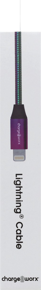 slide 6 of 11, Chargeworx Iridescent Lightning Connector USB-C Cable, 6 ft