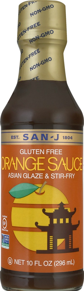 slide 1 of 9, San-J Gluten Free Orange Sauce Asian Glaze & Stir-Fry 10 oz, 10 oz