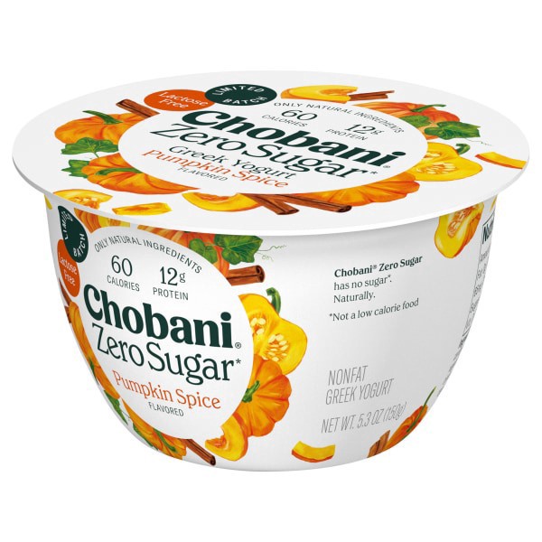 slide 16 of 25, Chobani Limited Batch Zero Sugar Greek Pumpkin Spice Yogurt, 5.3 oz