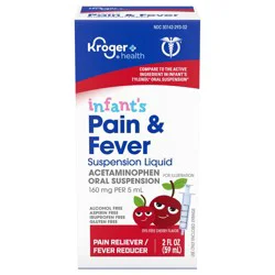 Kroger Df Infants Pain Reliever & Fever Reducer Acetaminophen Cherry Oral Suspension Liquid