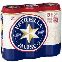 Estrella Jalisco Beer, 3 Pack 24 fl. oz. Cans