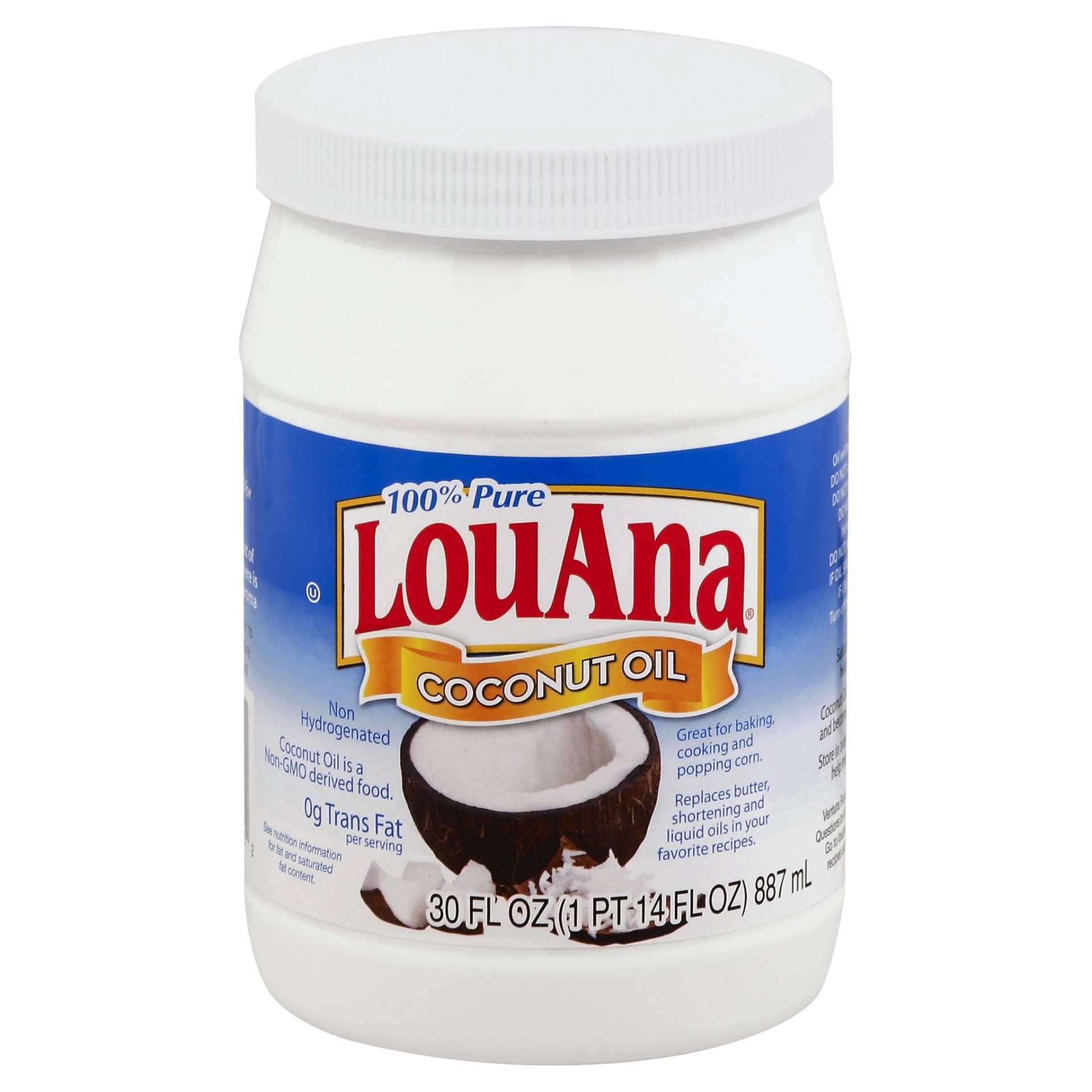 slide 1 of 6, LouAna Pure Coconut Oil, 30 fl oz