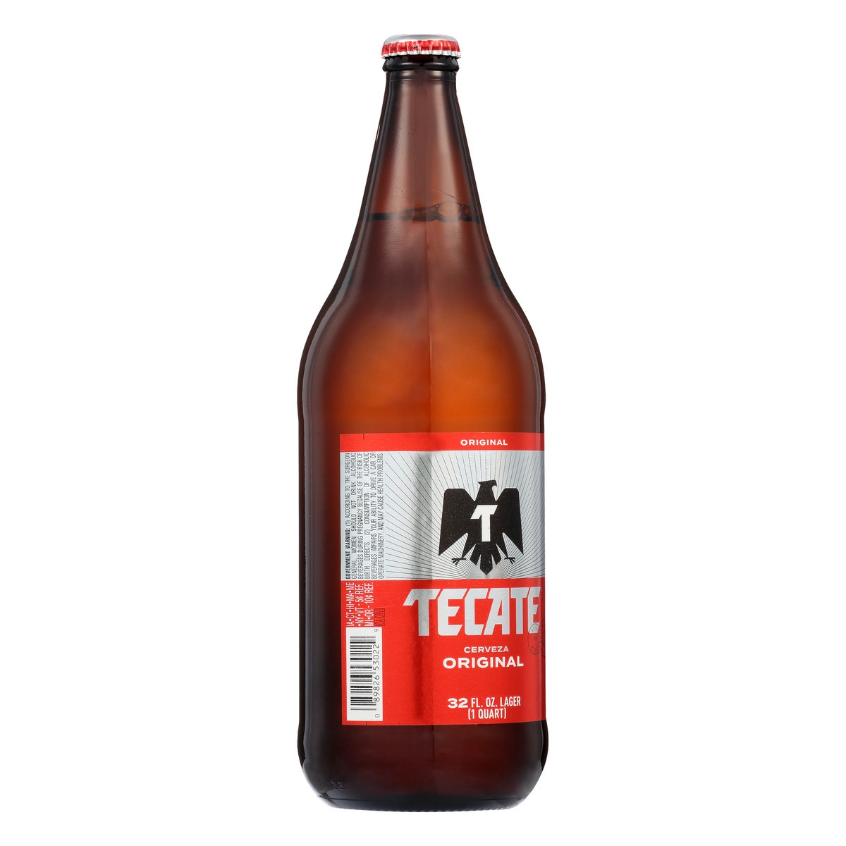 slide 5 of 9, Tecate Original Mexican Lager Beer, Single 32 fl oz Bottle, 32 oz