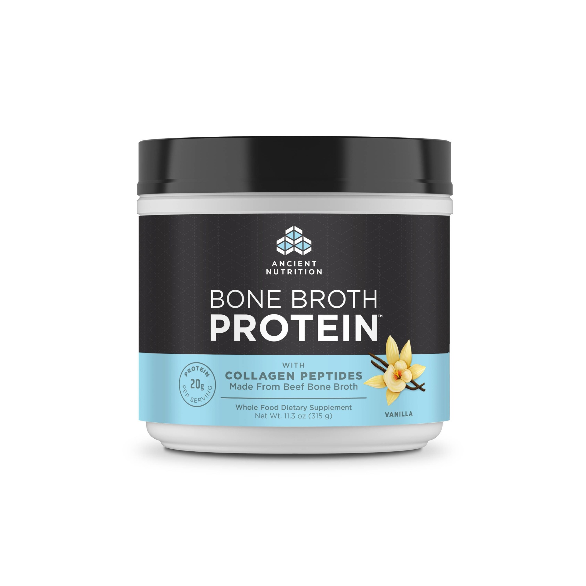 slide 1 of 3, Ancient Nutrition Bone Broth Protein Powder - Vanilla, 11.3 oz