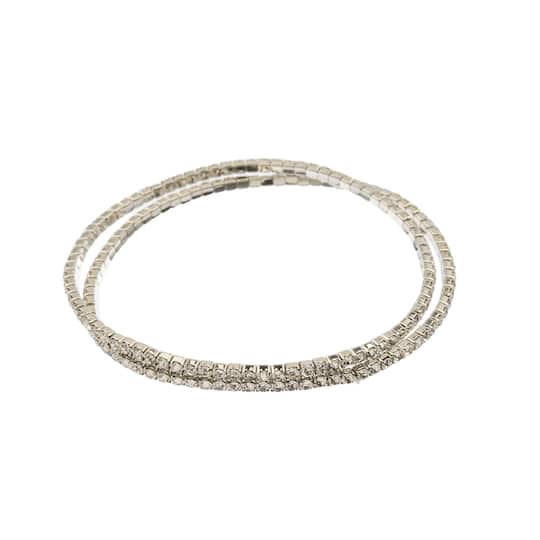 slide 1 of 3, Crystal Lane Diy Silver & Crystal Rhinestones Bracelets, 2ct., 2 ct