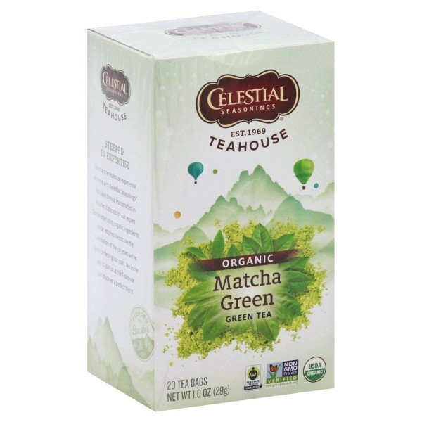 slide 1 of 4, Celestial Seasonings Medicinal Organic Sencha Matcha Green Tea, 20 ct