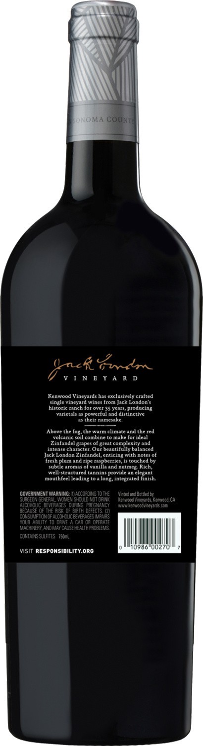 slide 2 of 9, Kenwood Core Kenwood Vineyards Jack London Zinfandel 750mL, 30 Proof, 750 ml