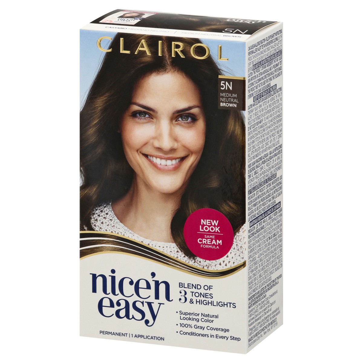 slide 2 of 13, Nice’n Easy Clairol Nice 'N Easy 5N Medium Neutral Brown, 1 ct