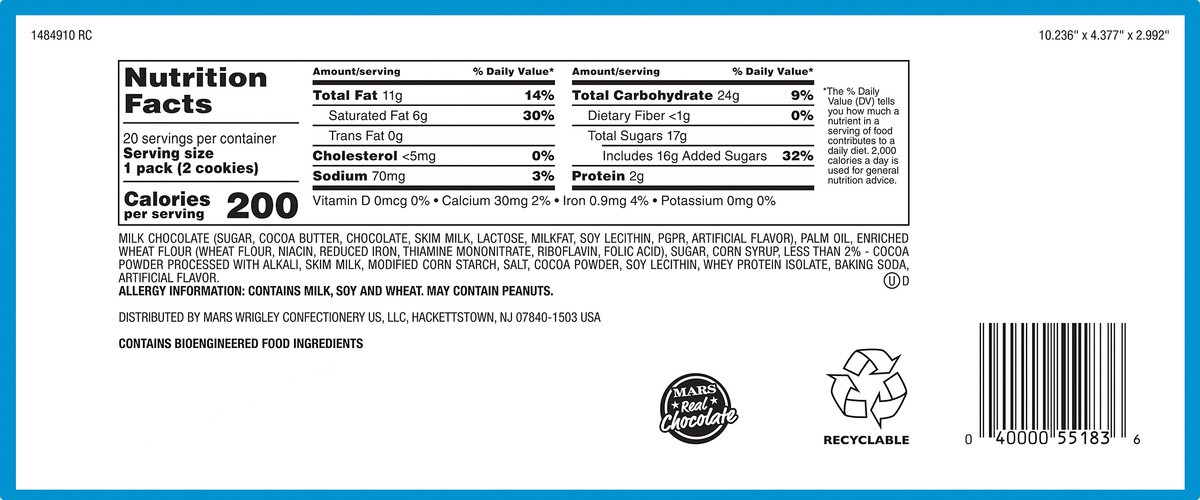 slide 13 of 13, TWIX Cookies & Creme Bars 20 ea, 20 ct