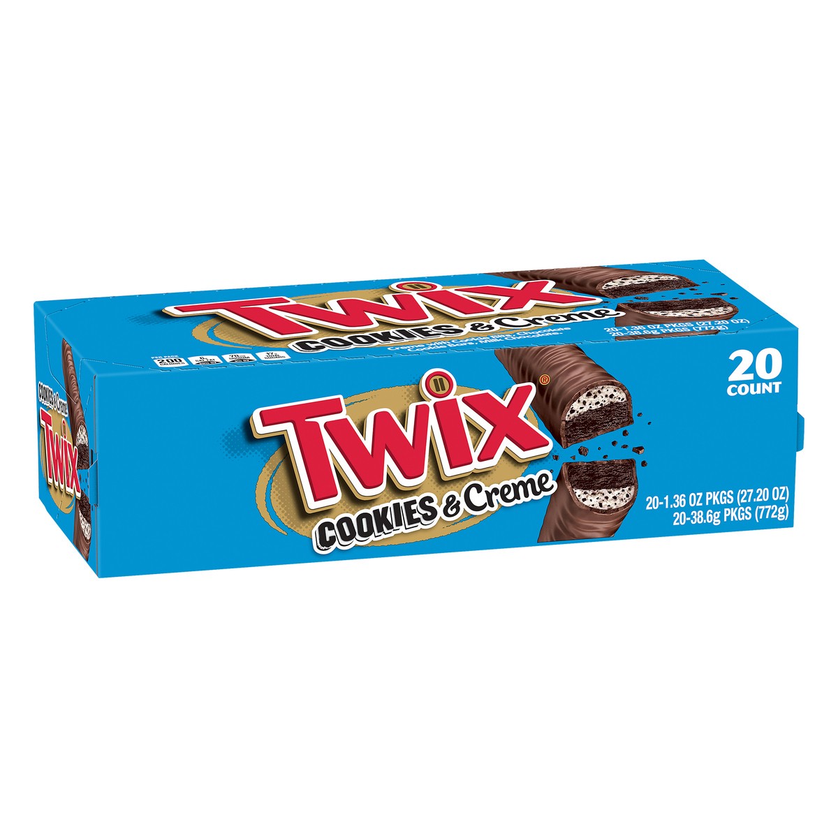 slide 5 of 13, TWIX Cookies & Creme Bars 20 ea, 20 ct