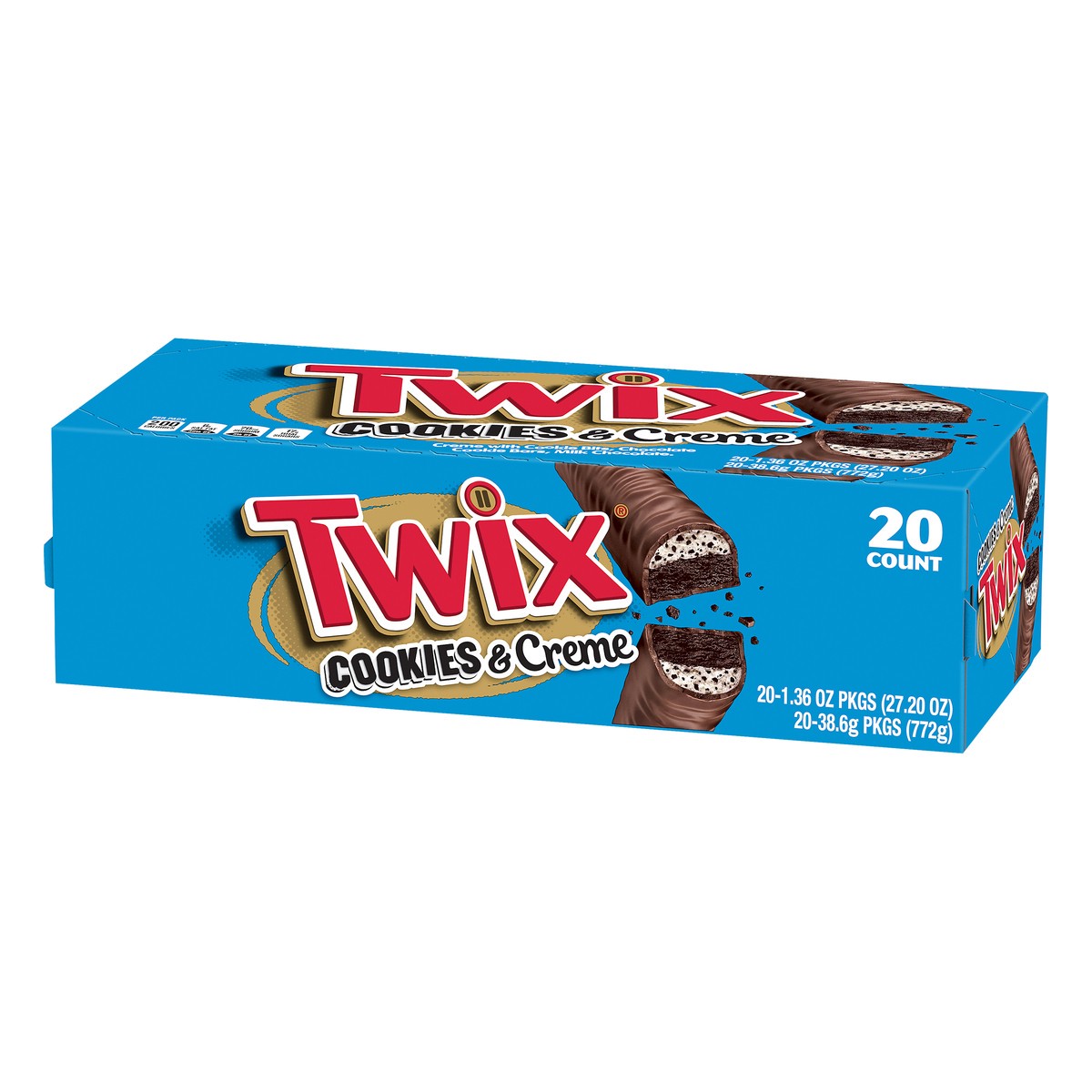 slide 3 of 13, TWIX Cookies & Creme Bars 20 ea, 20 ct